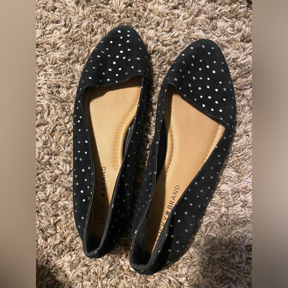 Lucky Brand Black and White Polka Dot Footwear